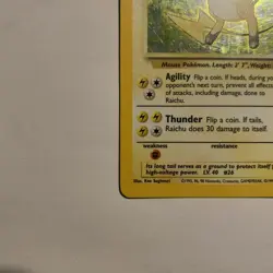 Raichu 14/102 Base Set Unlimited Holo Vintage Pokemon TCG - Image 5