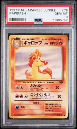 PSA 10 Rapidash #78 Pokemon 1997 P.M. Japanese Jungle - Image 1