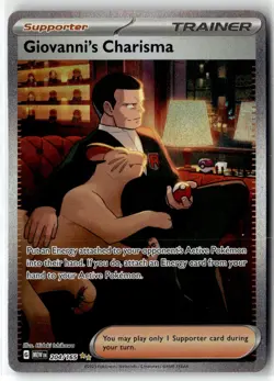 Giovanni's Charisma ⭐ 204/165 Holo Special Illustration Rare 151 Pokemon NM - Image 1