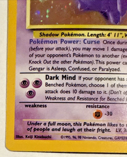 LP Pokemon TCG English Gengar 5/62 Fossil Holo Rare Vintage WOTC 👻 - Image 5