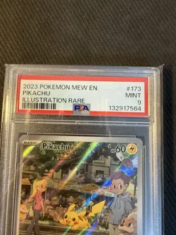 Pokemon Pikachu Illustration 173/165 Rare 2023 Mew en Gem MT 151 PSA 9 - Image 4