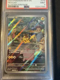 Pokemon Pikachu Illustration 173/165 Rare 2023 Mew en Gem MT 151 PSA 9 - Image 5