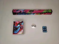 Pokemon Mega Charizard X ex UPC Playmat, Deckbox, Coin, & Damage Counters - Image 2