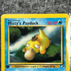 Vintage Pokemon Gym Heroes Misty's Psyduck 1st edition 54/132 Uncommon NM/LP - Image 3