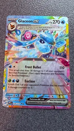 Pokemon Glaceon ex 026/131 Prismatic Evolutions Holofoil 26/131 English - Image 1