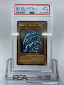 YU-GI-OH! yugioh Blue-Eyes White Dragon SDK-001 Ultra Rare 1st Edition PSA8 - Image 1