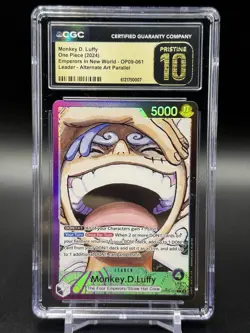 2024 One Piece Monkey D. Luffy Pristine Alt Art #OP09-061 CGC 10 Prestine - Image 1
