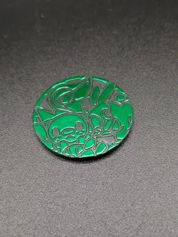Pokemon Trading Card Games Oshawott Snivy Tepig Green Plastic Medal Japanese - Image 1