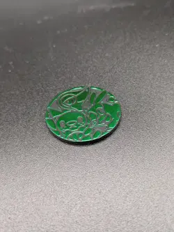 Pokemon Trading Card Games Oshawott Snivy Tepig Green Plastic Medal Japanese - Image 2