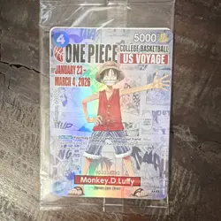 Bandai Namco Monkey.D.Luffy One Piece CCG US Voyage Promo Card 055 English 2026 - Image 1