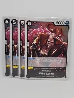 Who’s Who OP08-091 Holo Foil Two Legends One Piece Card English X4 - Image 1