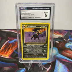 Umbreon Neo Discovery (2001) CGC Grade EX/NM 6 Pokemon Card - Image 1