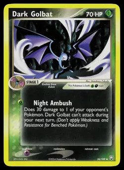 Pokemon Card - Dark Golbat Team Rocket Returns 34/109 Uncommon - Image 1
