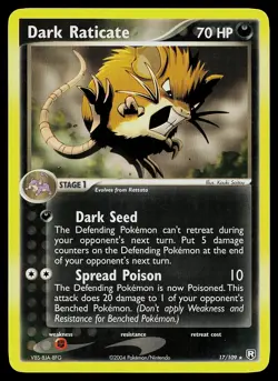 Pokemon Card - Dark Raticate EX Team Rocket Returns 17/109 - Image 1