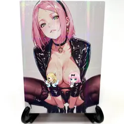 Naruto Sakura Haruno Sexy Anime Waifu Girl Doujin Lewd Goddess Story Art Card - Image 2