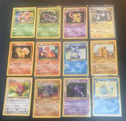 Vintage Pokemon Cards Lot of 12 – Base Set, Jungle & Base Set 2 WOTC - Image 1