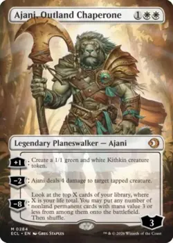 MTG English Ajani, Outland Chaperone (Borderless) NM Foil Lorwyn Eclipsed - Image 1