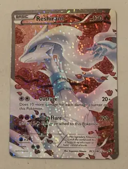 Pokemon TCG Reshiram Holo Foil Rare Card RC22/RC25 Legendary Treasures Full Art - Image 2