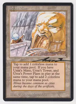 Signed Urza's Mine (Mouth) HP Antiquities Artist Anson Maddocks 1994 MTG Magic! - Image 1
