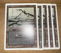 x4 Swamp (C) Revised Edition MTG NEAR MINT - Image 1