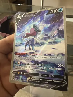 Pokemon TCG Suicune v Crown Zenith: Galarian Gallery Ultra Rare Card GG38/GG70 - Image 3