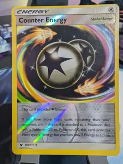 Pokemon TCG Counter Energy Sun & Moon Base 100/111 Reverse Holo - Image 1