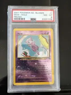 2001 POKEMON SOUTHERN ISLANDS PROMO #1 MEW-HOLO PSA 8 - Image 1