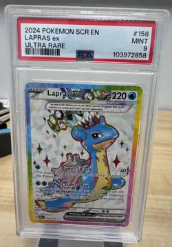 Pokemon TCG Lapras EX Holo Ultra Rare Stellar Crown PSA 9 - Image 1