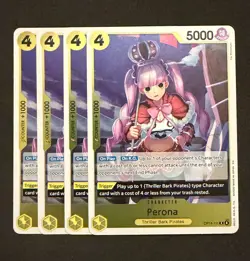 One Piece - Perona Foil OP14-111 Playset (x4) - The Azure Sea's Seven NM - Image 1