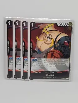 X4 Queen OP08-080 - Two Legends - One Piece Card Game OP TCG ENG Playset - Image 1