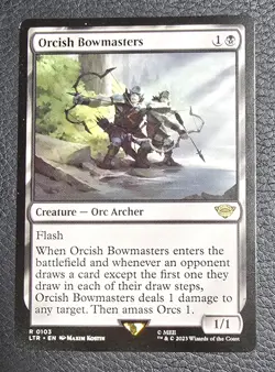 Magic: The Gathering Orcish Bowmasters Non-Foil Card 103 Lord of the Rings Rare - Image 1