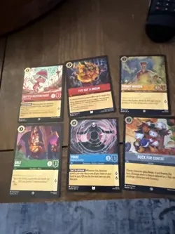 Disney Lorcana TCG Card Lot - 6 Holos - Image 1