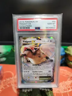 Pokemon XY Evolutions Pidgeot EX 2016 Holo Card PSA 10 - Image 1
