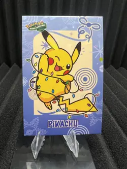 Pikachu - Cracked Ice Holo - Christmas Card Database - Pokemon NM - Image 1
