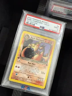 1st Edition Dark Charizard 4/82 Holo Team Rocket Pokemon Graded Card/PSA 9 - Image 4