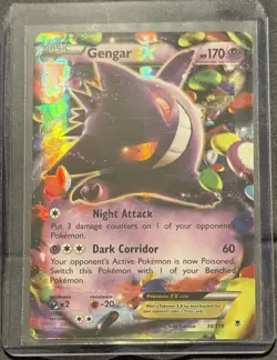 Pokemon TCG Gengar EX 34/119 Phantom Forces Ultra Rare Card - Image 1