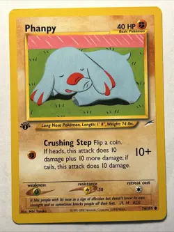 Phanpy 76/105 1st Edition Neo Destiny Pokemon TCG Vintage WOTC Card NM - Image 1