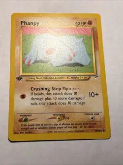 Phanpy 76/105 1st Edition Neo Destiny Pokemon TCG Vintage WOTC Card NM - Image 3