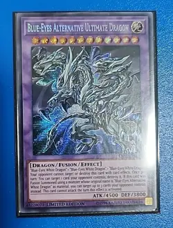 Yugioh Blue Eyes Alternative Ultimate Dragon TN19 Prismatic Secret Card NM/MINT - Image 1