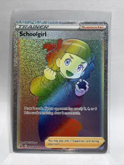 Schoolgirl 277/264 Full Art Rainbow Secret Rare Card Pokemon Fusion Strike - NM - Image 1