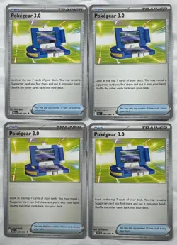 Pokegear 3.0 084/086 x4 Playset 4x - Pokemon TCG SV Black Bolt BLK - 4 Card Set - Image 1