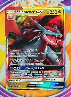 🔥Salamence GX Dragon Majesty Ultra Rare Holo Pokemon Card Stage 2 HP 250🔥📈 - Image 1