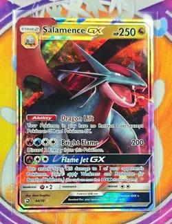 🔥Salamence GX Dragon Majesty Ultra Rare Holo Pokemon Card Stage 2 HP 250🔥📈 - Image 3