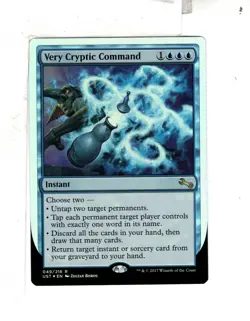 MTG SkeenAB Very Cryptic Command (B) FOIL from Unstable. NM. - Image 1