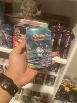 Pokemon TCG Sinnoh Stars Mini Tin Piplup 2 TCG Booster Packs Metal Coin NEW - Image 1