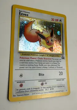 2000 WOTC POKEMON LEAGUE EEVEE #11 BLACK STAR PROMO HOLO B - Image 4