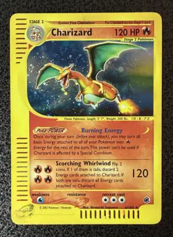 Pokemon TCG 2002 Charizard Expedition Holo Rare #6/165 LP Condition - Image 1