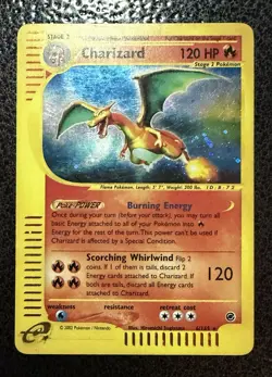 Pokemon TCG 2002 Charizard Expedition Holo Rare #6/165 LP Condition - Image 2