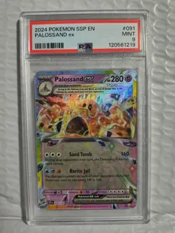 2024 Pokemon SSP EN Palossand ex #091 PSA 9 - Image 1