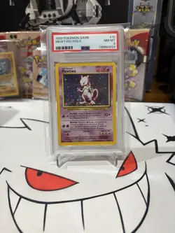 1999 Pokemon Base Set Mewtwo Holographic #10/102 PSA 8 - Image 1
